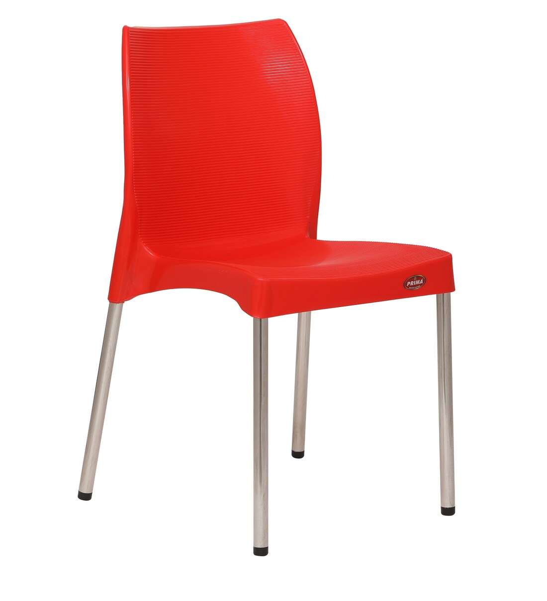 Buy Plastic Chair (Set of 2) in Red Colour by Prima Online Plastic