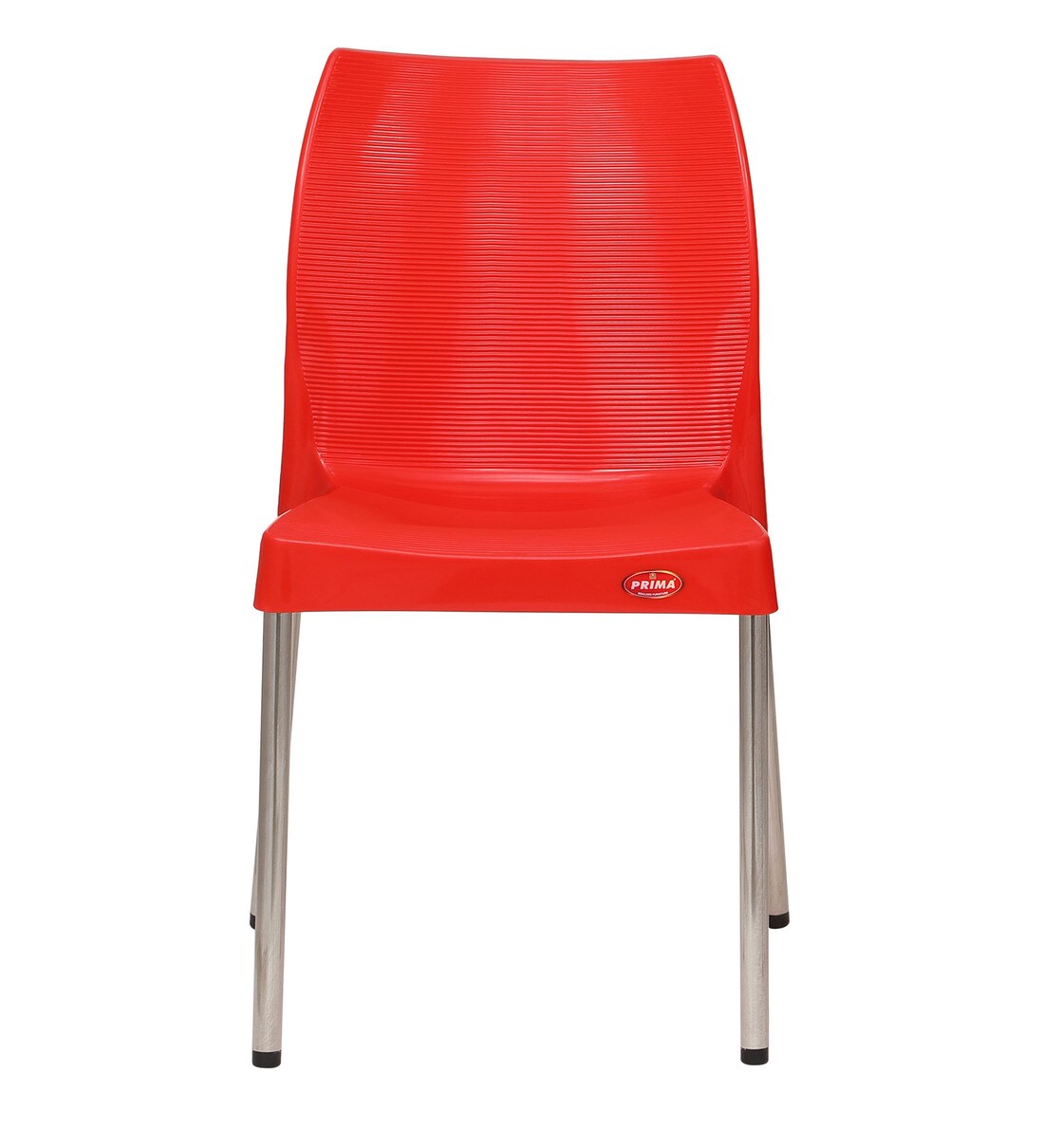 Buy Plastic Chair (Set of 2) in Red Colour by Prima Online Plastic