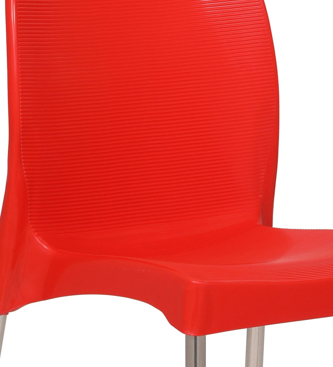 Buy Plastic Chair (Set of 2) in Red Colour by Prima Online Plastic