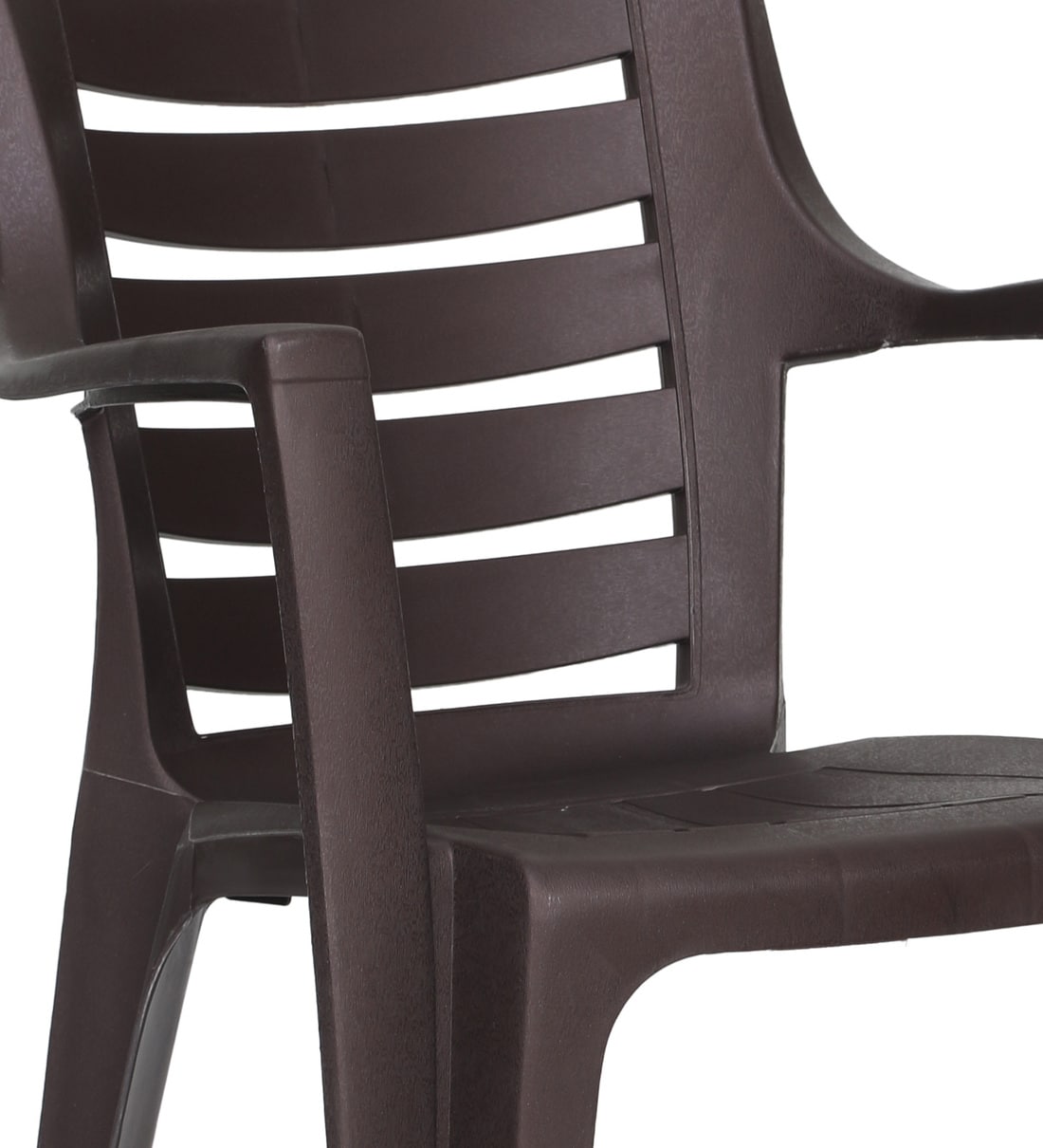 Buy Plastic Chair (Set of 2) in Weather Brown Colour by Prima Online