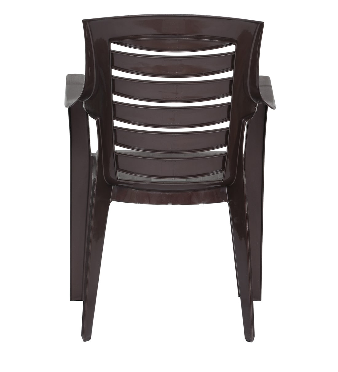 Buy Plastic Chair (Set of 2) in Weather Brown Colour by Prima Online