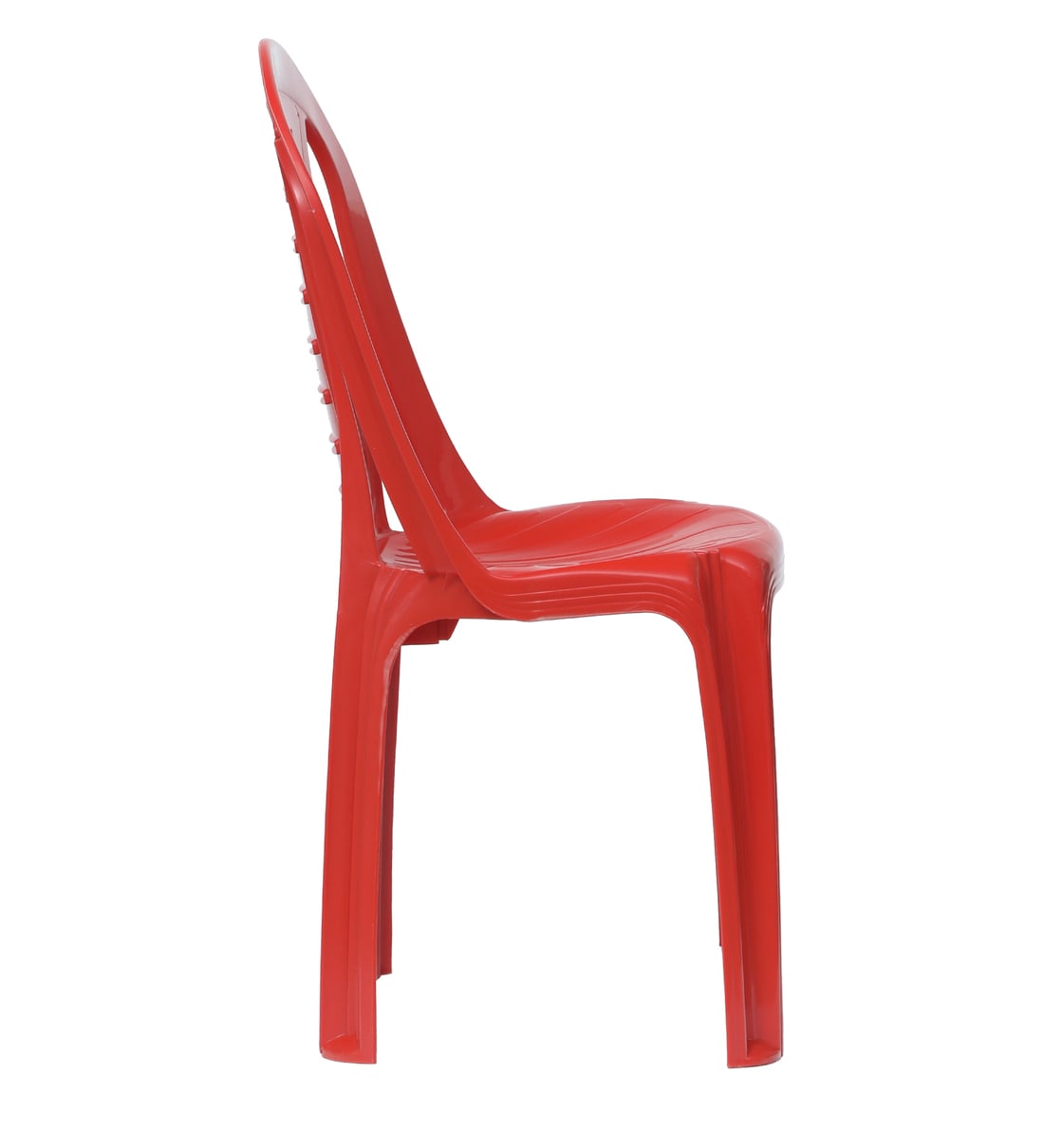 Buy Plastic Chair (Set of 2) in Red Colour by Italica Online Plastic