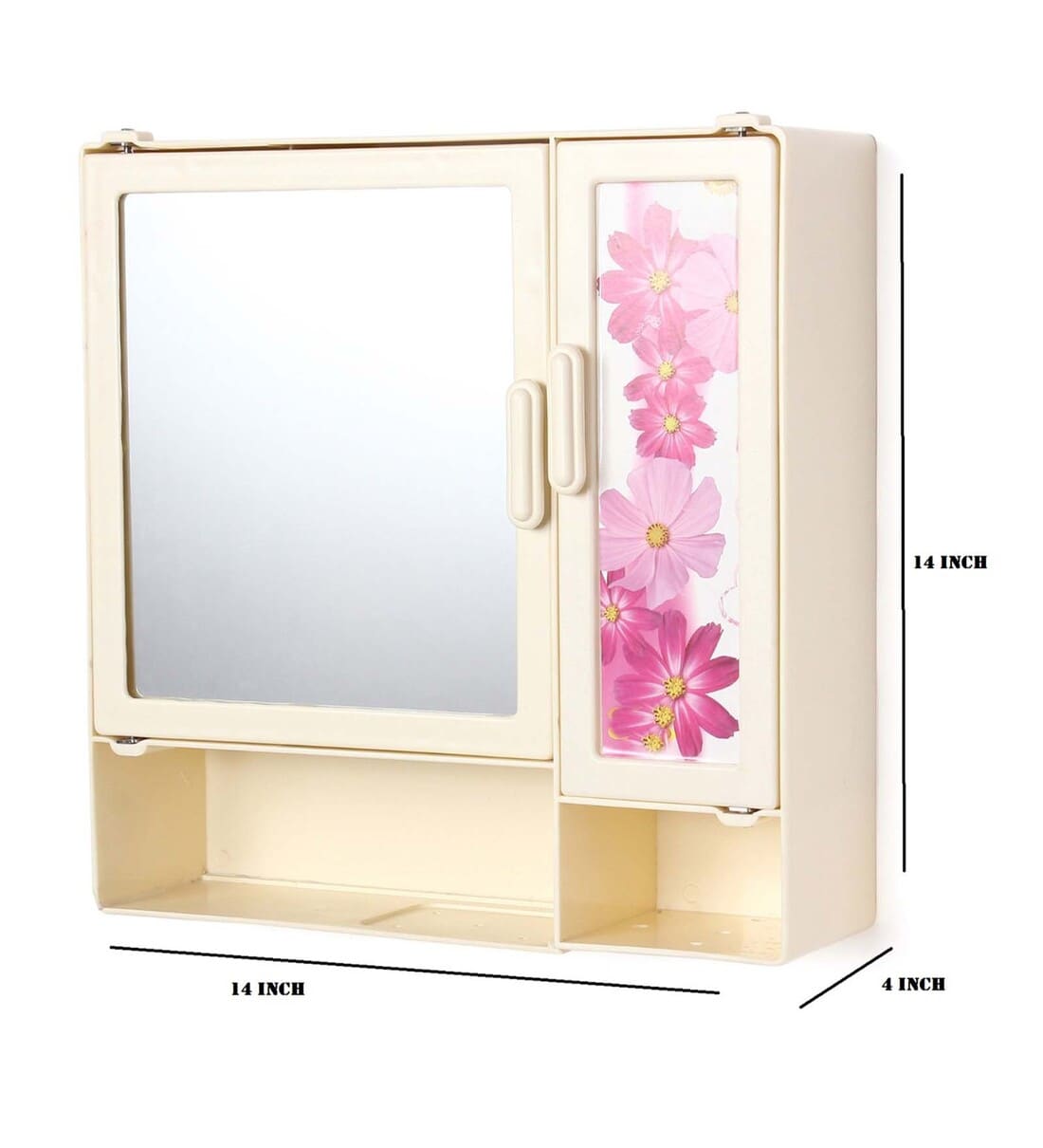 Buy Plastic Double Door Bathroom With Lower Shelf By Zahab