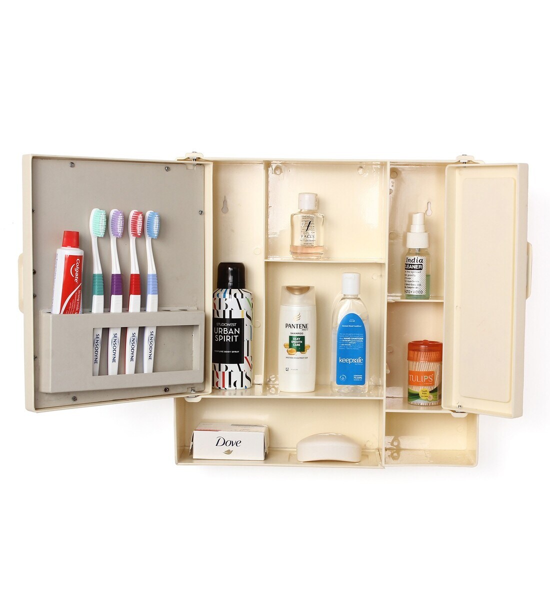 Buy Plastic Double Door Bathroom With Lower Shelf By Zahab