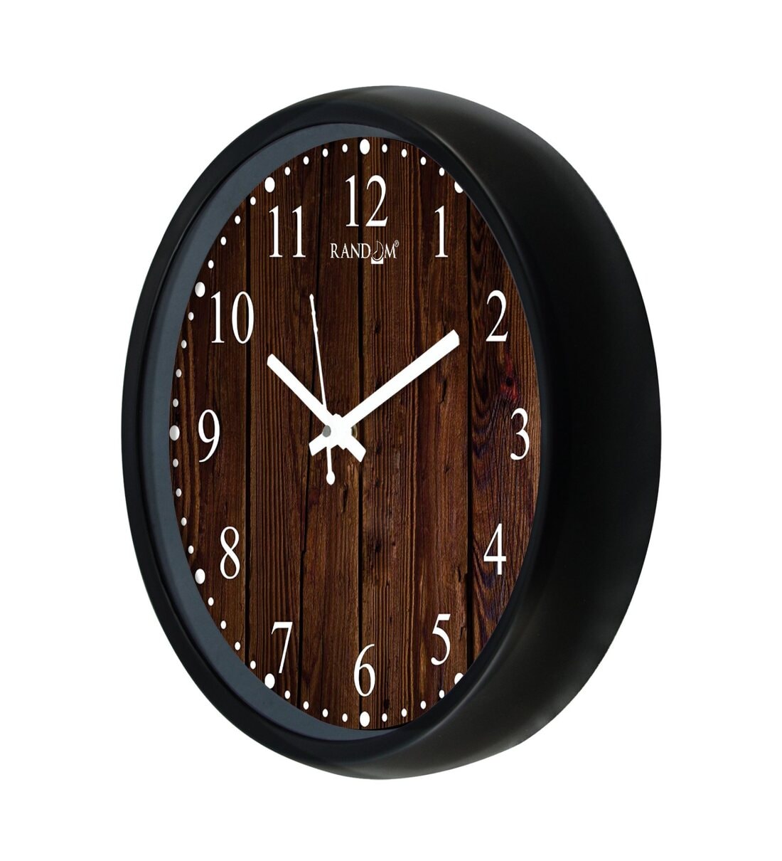 Buy Plastic Round Wall Clock In Black By Random Online Modern Wall