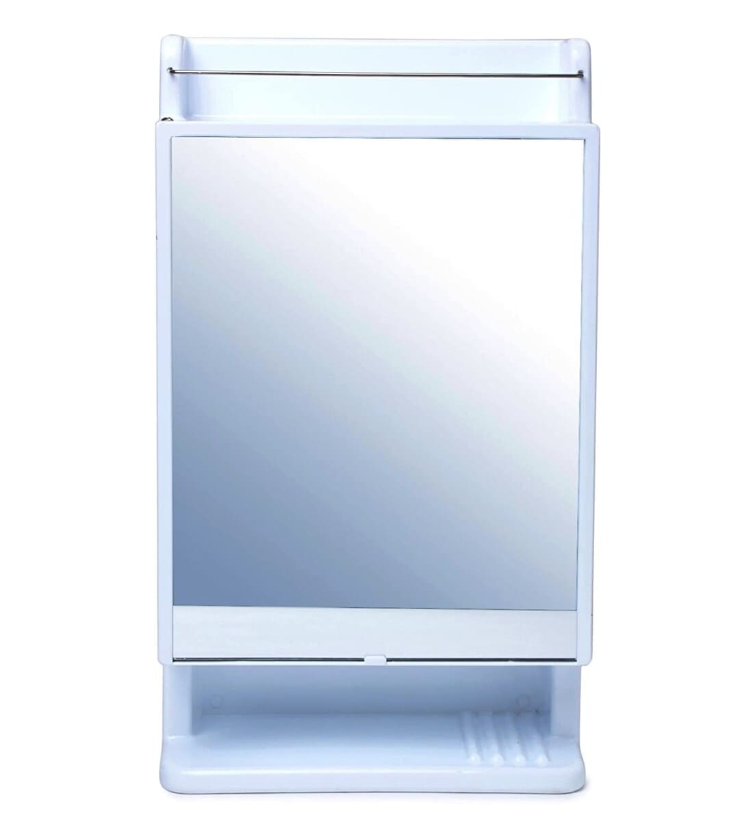 Buy Plastic Strong And Heavy Bathroom With Mirror White By