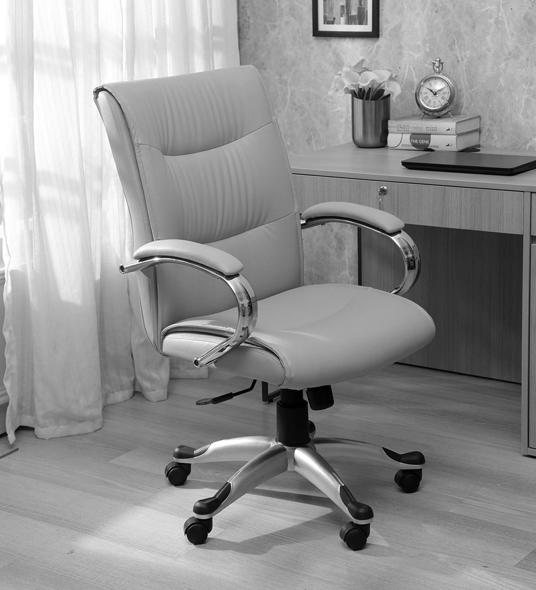 Buy Plush Executive Chair in Grey Colour by Workspace by AZAZO Online ...