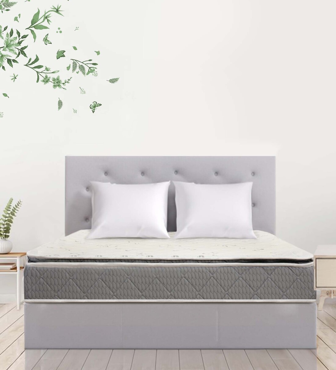 queen bed plush mattress