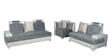 Platino 3+2+Corner Sofa In White & Grey Sweat Fabric Colour