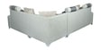 Platino 3+2+Corner Sofa In White & Grey Sweat Fabric Colour