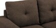 Plazzo Fabric LHS 5 Seater Sofa Sectional In Brown Colour With Ottoman
