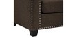 Plazzo Fabric LHS 5 Seater Sofa Sectional In Brown Colour With Ottoman