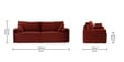 Plunge 3 Seater Sofa In Terracotta Dusk Colour