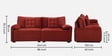 Plunge 3 Seater Sofa In Terracotta Dusk Colour