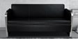 Plush 3 Seater Sofa in Black Colour
