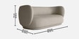 Plush Prestige Suede 3 Seater Sofa In Brown Colour