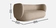 Plush Prestige Suede 3 Seater Sofa In Cream Colour