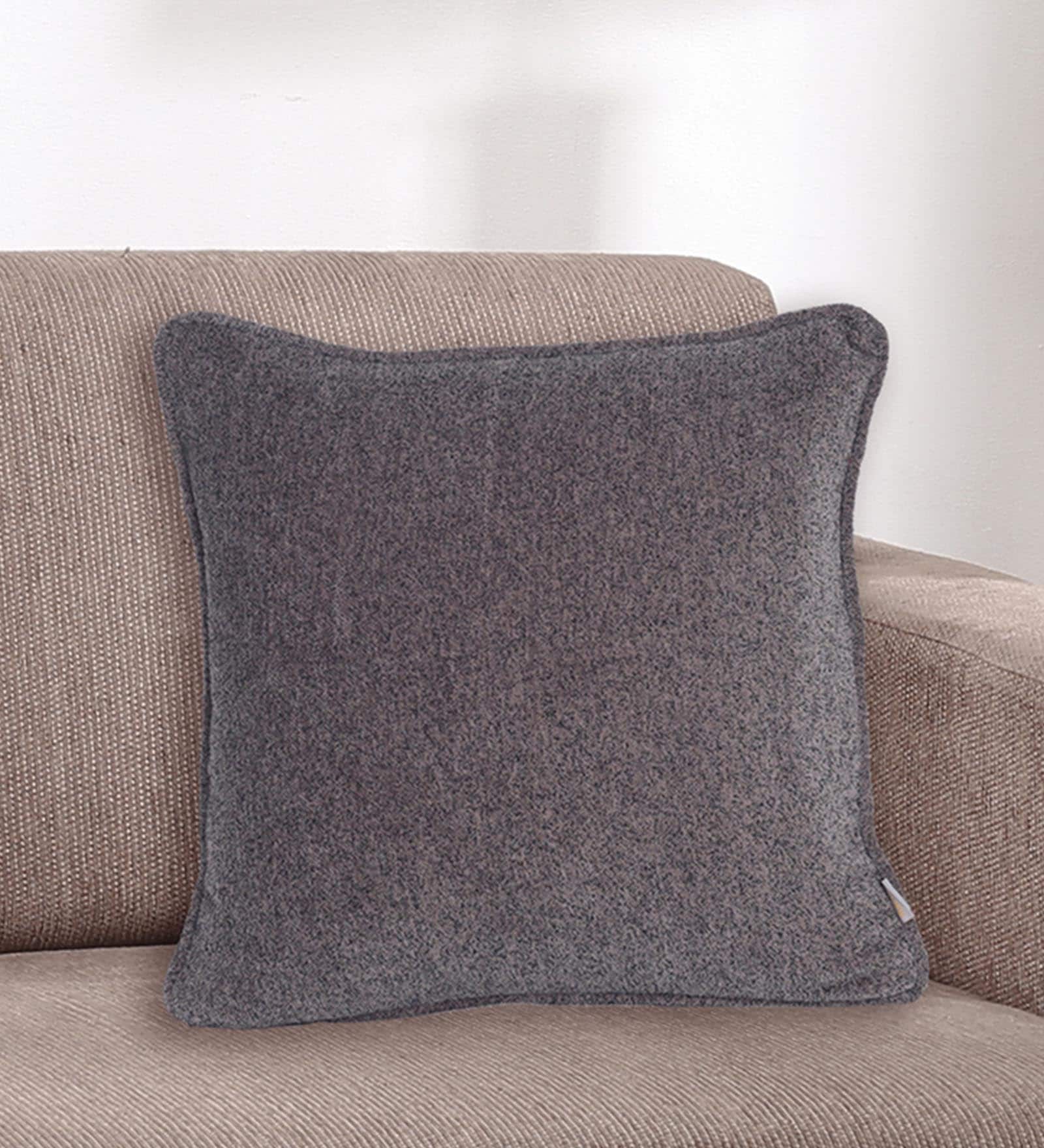 Plain Solid Charlotte Cotton 12x12 Inch Cushion Cover