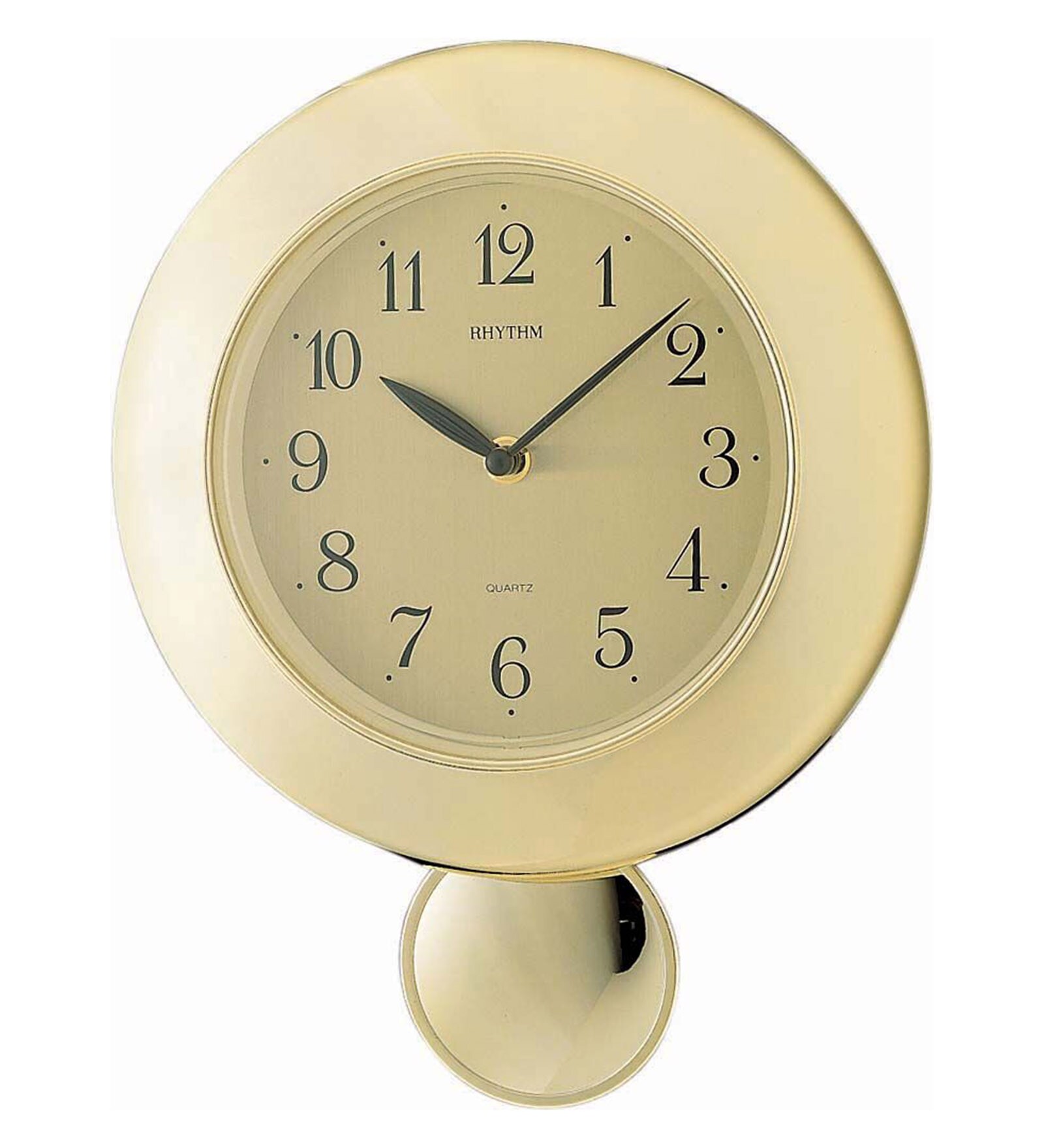 Buy Gold Finish Plastic Pendulum Clock by Rhythm at 33 OFF by Rhythm