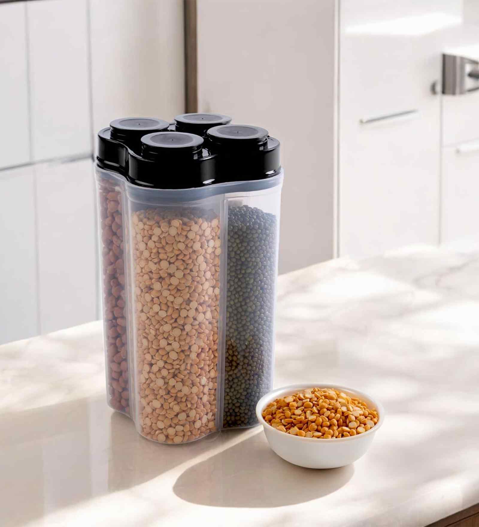 Assorted Plastic Cereal Dispenser Large Kitchen Storage Keeper with Lids