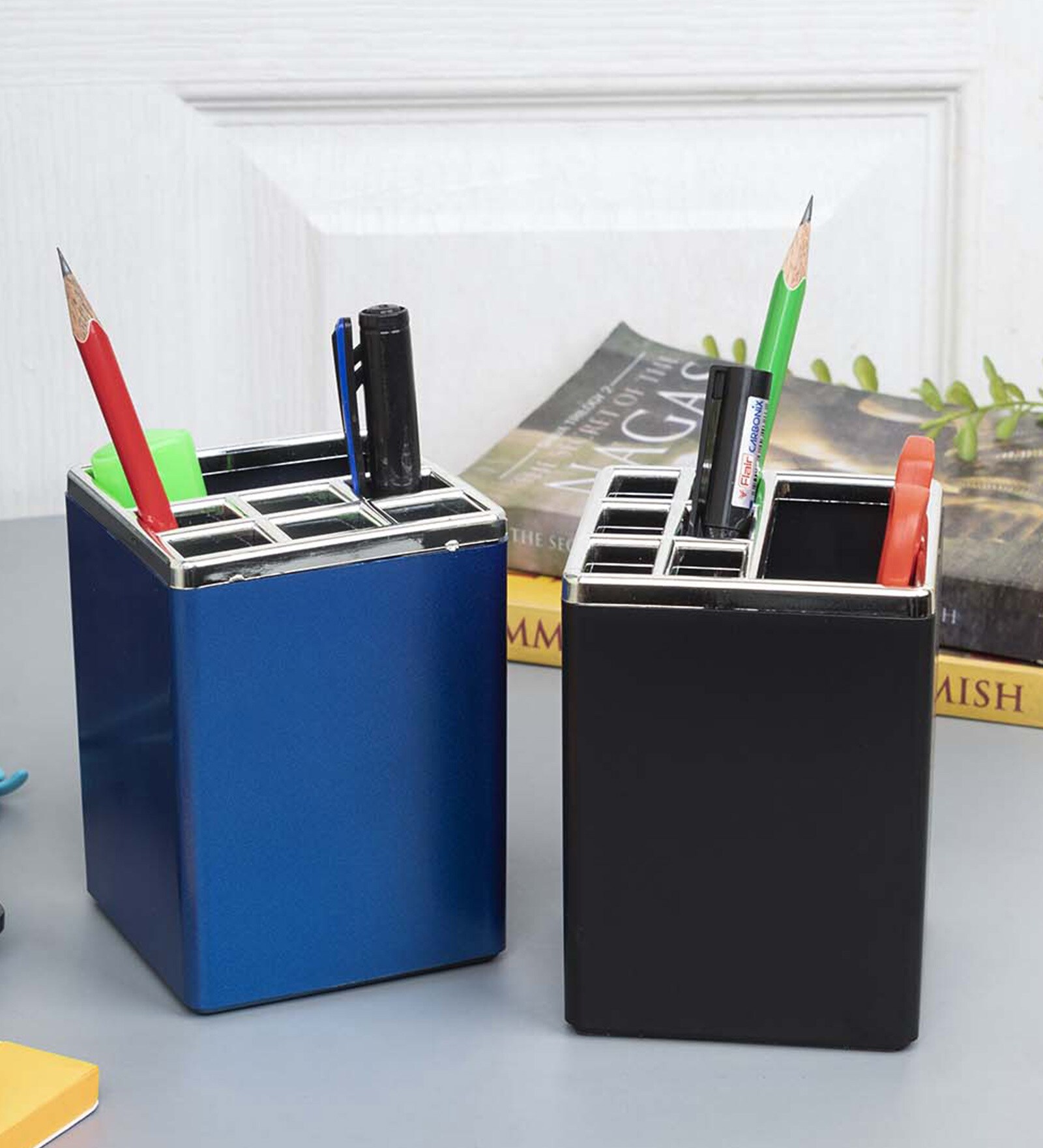 Buy Plastic Pen Holder With 7 Compartments By Market 99 at 32 OFF by