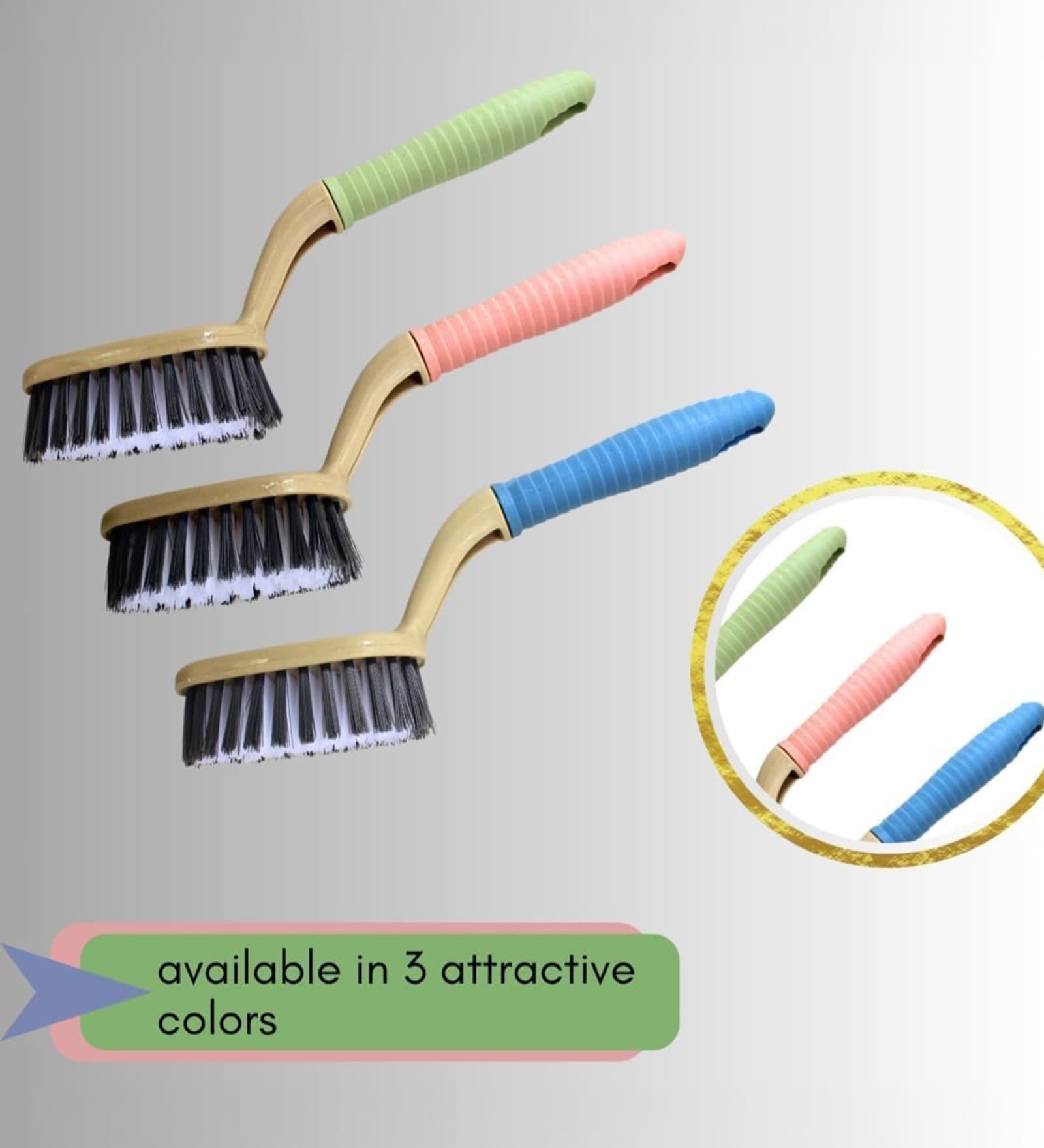 Plastic Sink Cleaning Brush with Nylon Bristles (Multicolor) Plastic Sink Cleaning Brush with Nylon Bristles (Multicolor)