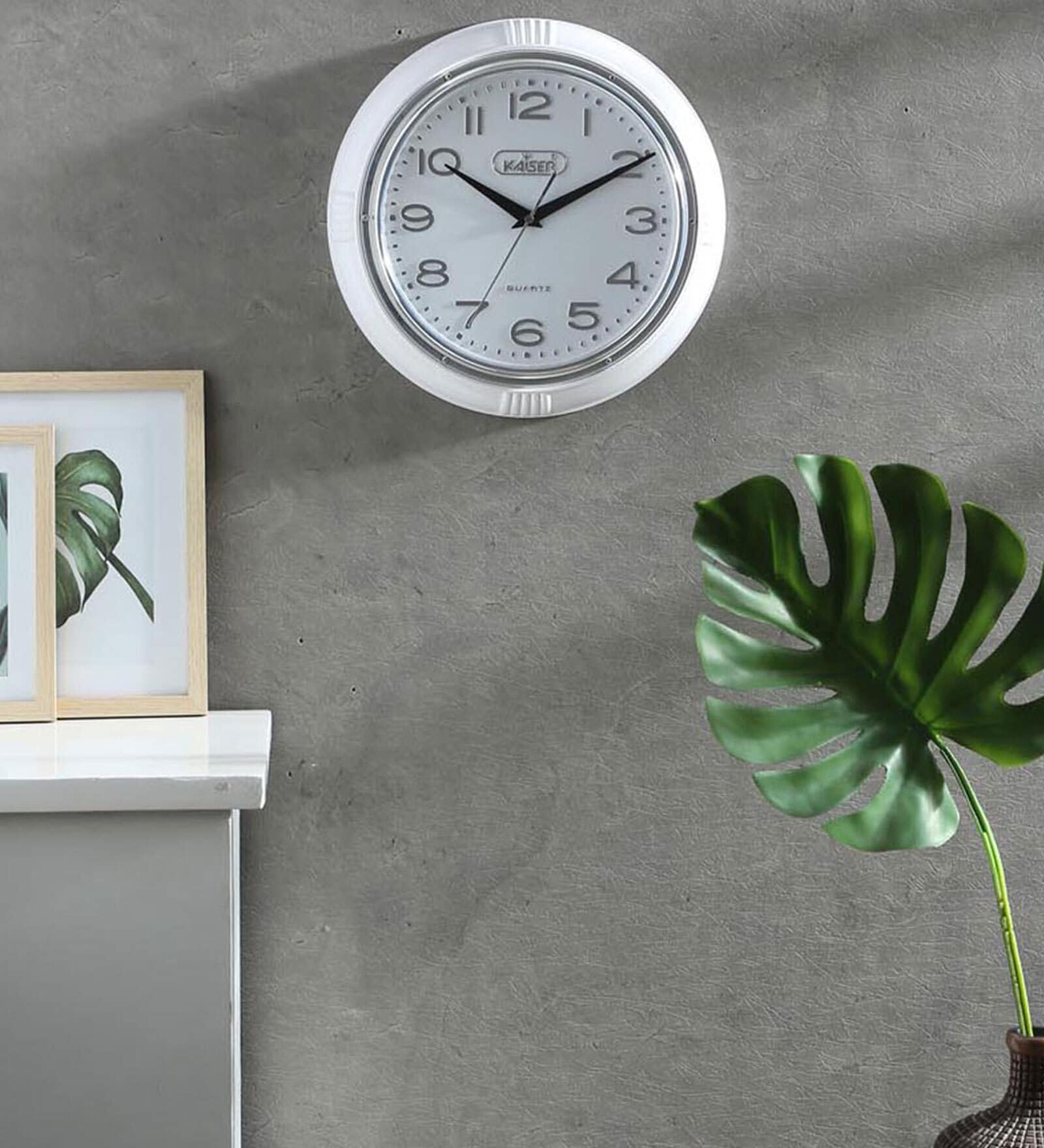White Plastic Wall Modern Wall Clock