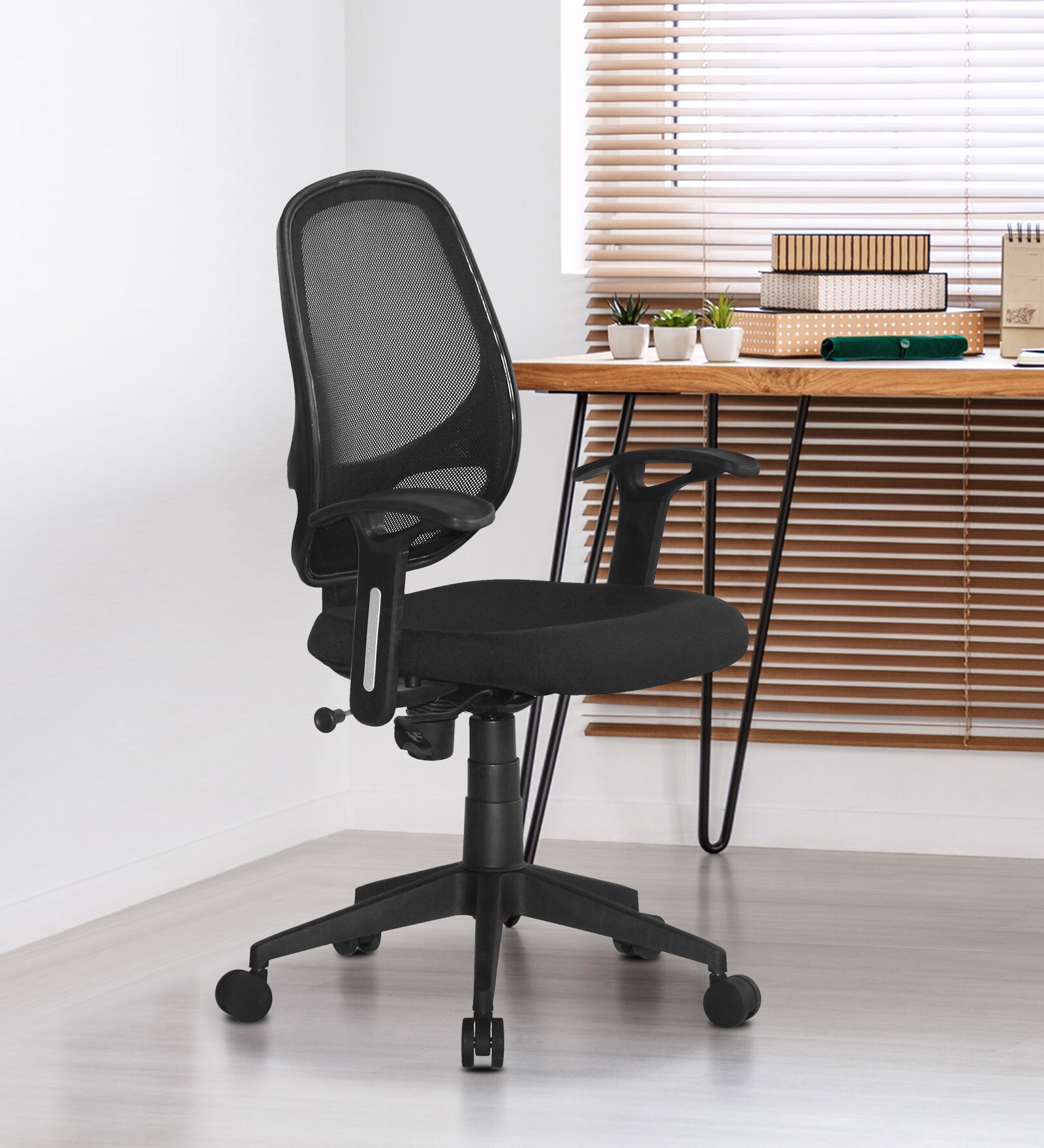 Buy Plumb Ergonomic Chair in Black Colour By Harmony Systems Online ...