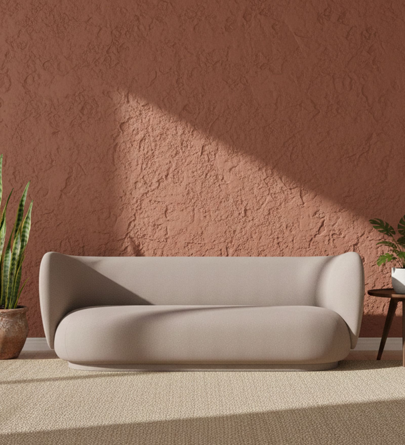 Plush Prestige Suede 3 Seater Sofa In Brown Colour Plush Prestige Suede 3 Seater Sofa In Brown Colour