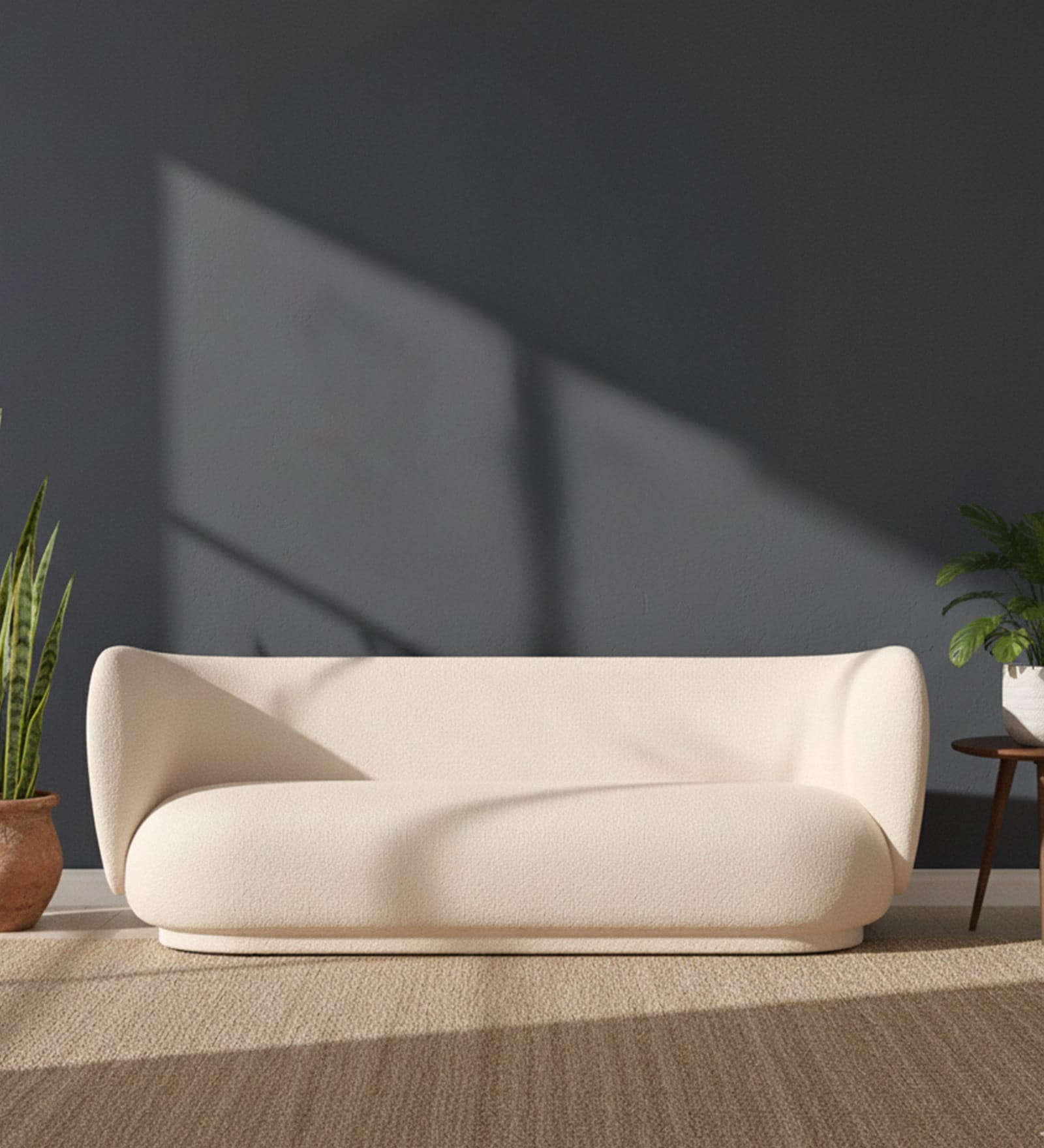 Plush Prestige Suede 3 Seater Sofa In Cream Colour Plush Prestige Suede 3 Seater Sofa In Cream Colour