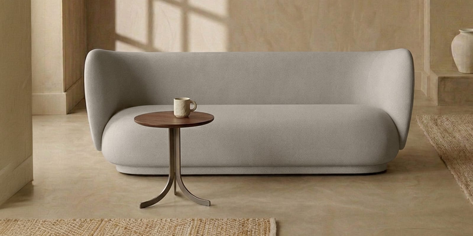 Plush Prestige Suede 3 Seater Sofa In Brown Colour