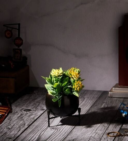 Black Planter Stand Small Pot