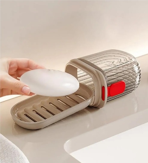 Plastic Transparent Waterproof Portable Soap Dish Box for Travel