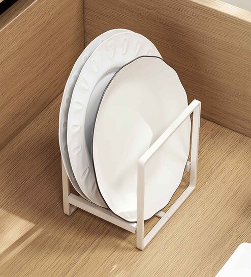 White Carbon Steel Plate Stand