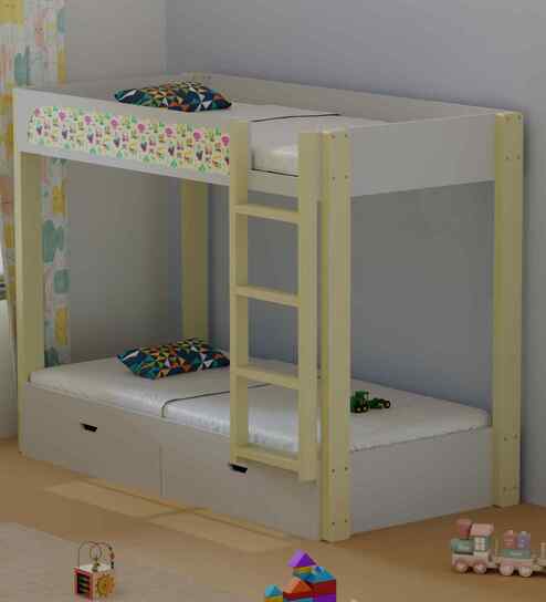 Play Date Single Size Bunk Bed in Construction Theme