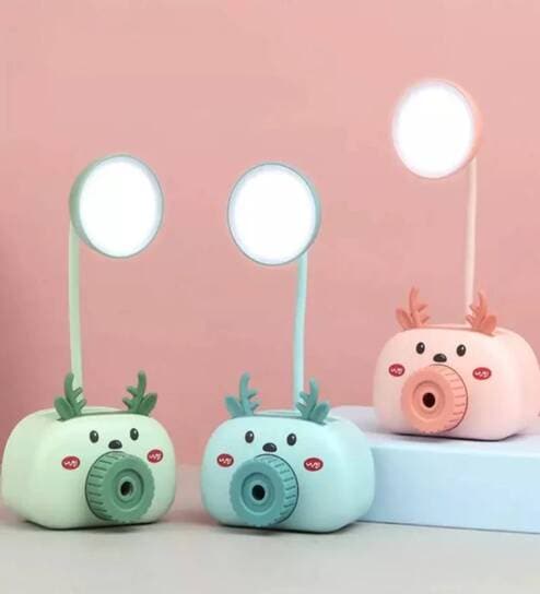 Playful Rechargable LED Desk Reading Lamp with Pen Holder & inbuilt Sharpner