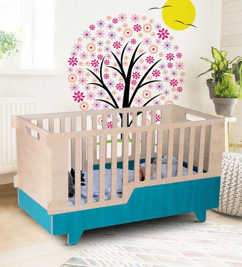 Buy Playway Convertible Toddler Crib Bed Cum Table By Papaya Kids