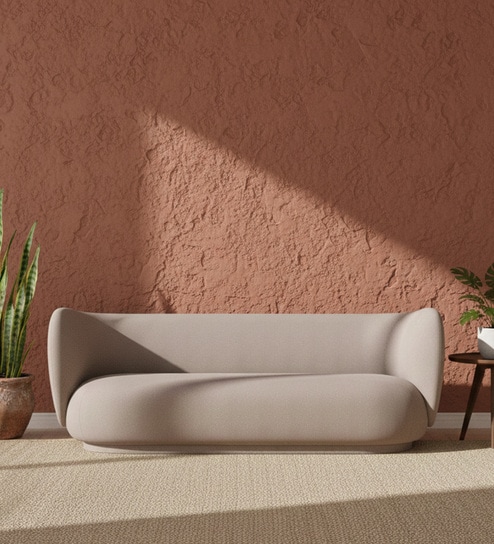 Plush Prestige Suede 3 Seater Sofa In Brown Colour