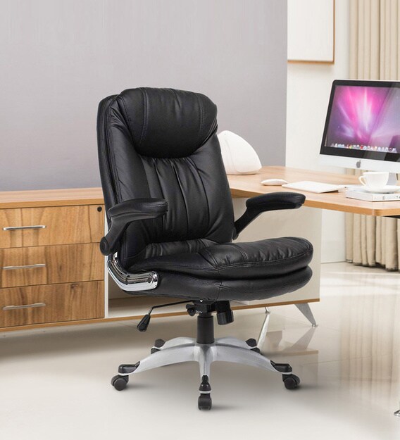 Buy Plush Executive Chair in Black Colour by Workspace by AZAZO Online ...