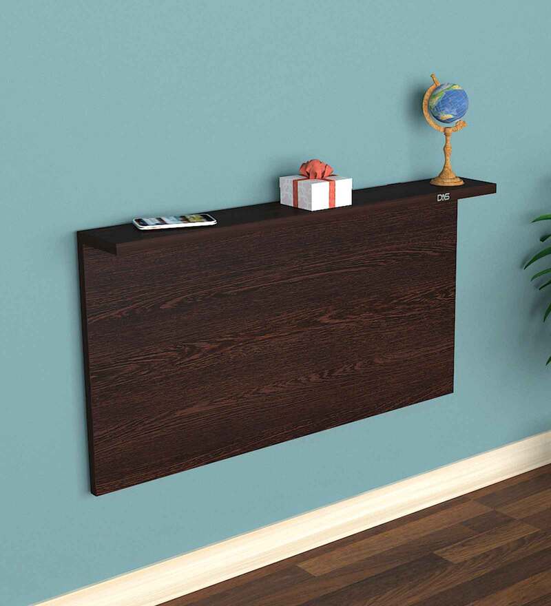 Buy Placido Wall Mounted Table in Flowery Wenge Finish by Das Online