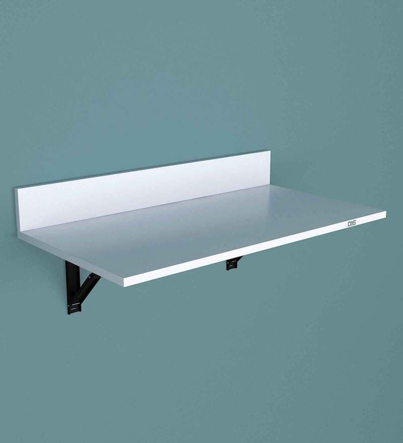 Buy Placido Wall Mounted Table in Frosty White Finish by Das Online