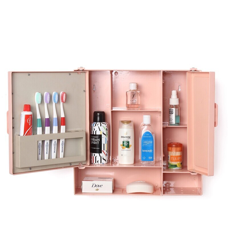 Buy Plastic Double Door Bathroom With Lower Shelf By Zahab