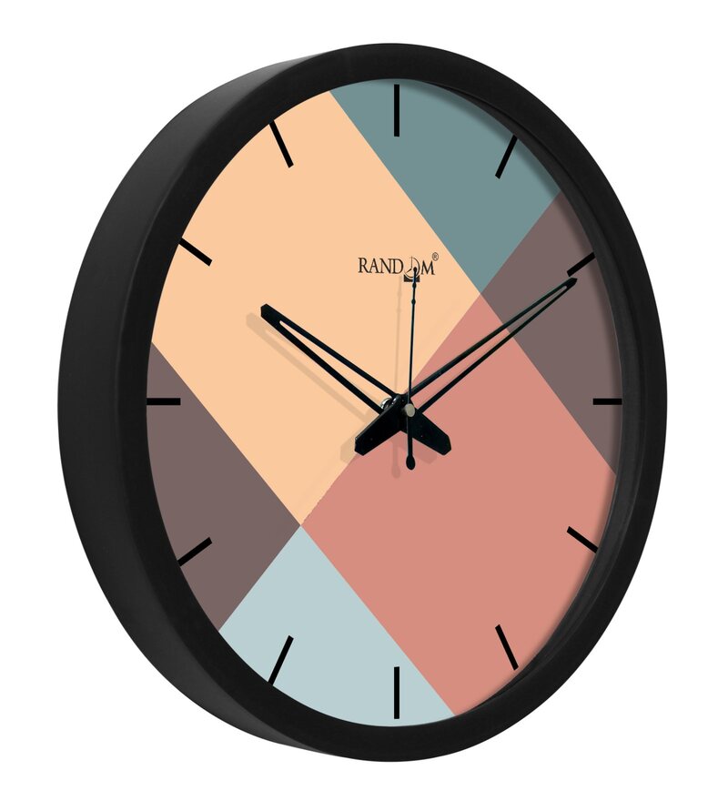 Buy Plastic Round Wall Clock In Black By Random Online Modern Wall
