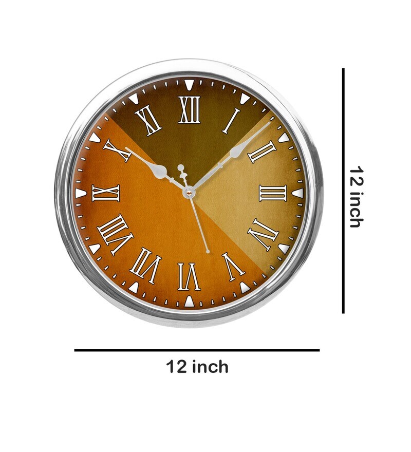 Buy Plastic Round Wall Clock In Brown By 999Store Online Modern Wall