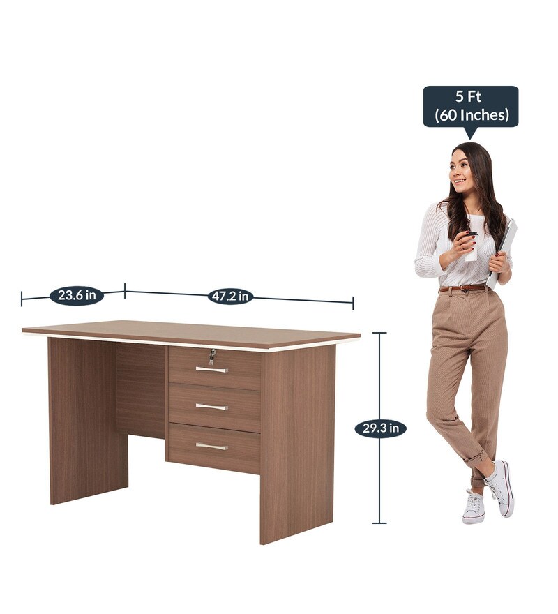 plutus office table in acacia finish by wood you