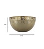 Plaid Powder Gold Iron Bowl