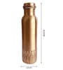 Plain 950ml Copper bottle with half hammer design