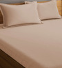 Plain Collection Cotton 800TC King Size Bedsheet with 2 Pillow Covers