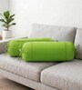 Fluorescent Green Solid Cotton 2 Pcs Bolster Covers