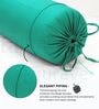 Aqua Green Solid Cotton 2 Pcs Bolster Covers